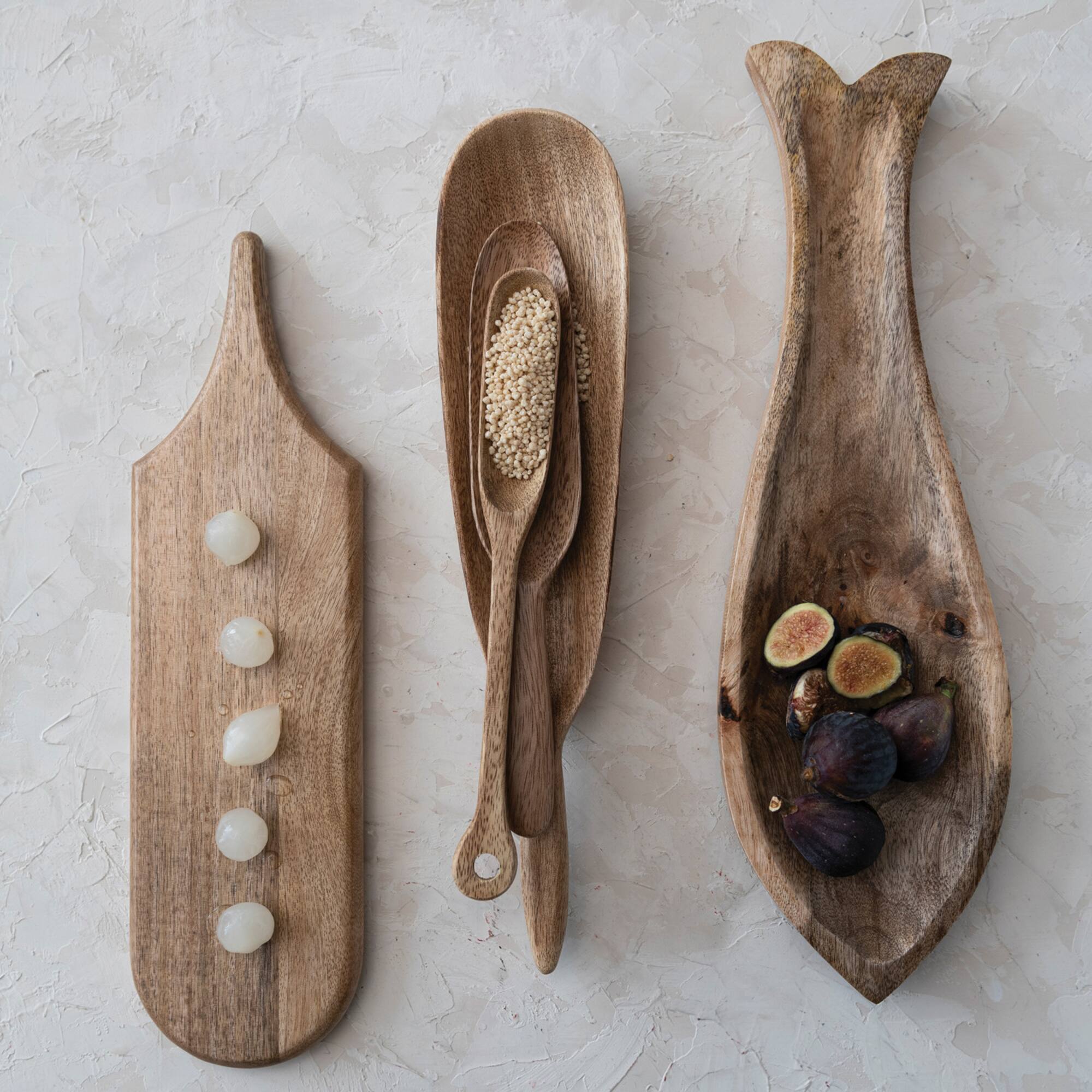 Hello Honey® Modern Wood Serving Tray with Handle